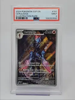 CERULEDGE 2024 POKEMON SURGING SPARKS ILLUSTRATION RARE A 197/191 PSA 9 Q0004 - Image 1