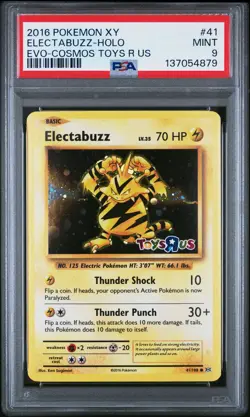 2016 POKEMON XY EVOLUTIONS COSMOS-TOYS R US #41 ELECTABUZZ-HOLO PSA 9 - Image 1