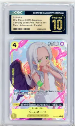 【S-Snake】2025 One Piece JPN. OP13-114 Rare Alternate Art CGC Pristine 10 - Image 1