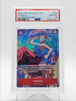 YAMATO 2025 ONE PIECE EB02 EN ALTERNATE ART #006 PSA 10 Q5966 - Image 1