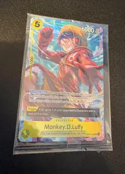 ONE PIECE TCG OP07-109 MONKEY.D.LUFFY ILLUSTRATION BOX SEALED PROMO - Image 1