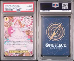 PSA10 2024 One Piece JPN #112 Charlotte Pudding OP08 Special Alt Art - Image 4