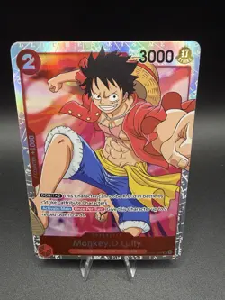 Monkey.D.Luffy OP01-024 Romance Dawn One Piece TCG - English Near Mint SR Foil - Image 1