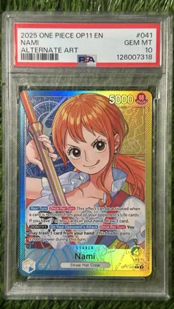 Nami Leader Alternate Art PSA 10 - One Piece - A Fist Of Divine Speed OP11-041 - Image 1