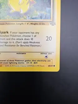 Pikachu - 60/64 - Pokemon Jungle 1st Edition Card WOTC LP - Image 5