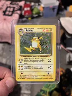 Raichu 014/102 Base Set Holo Pokemon Card Rare - Image 1