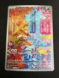 Pokemon TCG Deerling Card IR Temporal Forces 165/162 holo - Image 1