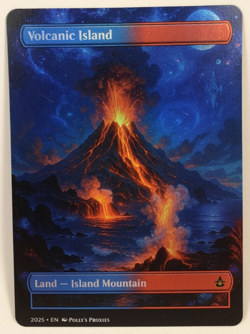 Volcanic Island FOIL Original Dual Land Proxy Card SPACE Custom Art Design - Image 3