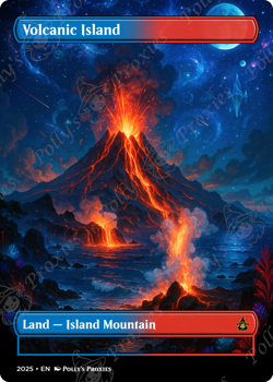 Volcanic Island FOIL Original Dual Land Proxy Card SPACE Custom Art Design - Image 4