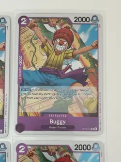 Buggy OP13-072 Carrying On His Will 4 Foil Card Play Set Lot One Piece - Image 3
