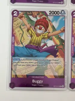 Buggy OP13-072 Carrying On His Will 4 Foil Card Play Set Lot One Piece - Image 4