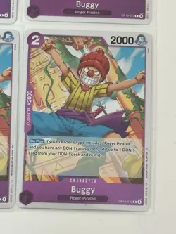 Buggy OP13-072 Carrying On His Will 4 Foil Card Play Set Lot One Piece - Image 5
