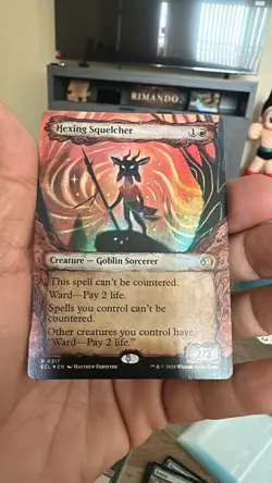 Hexing Squelcher 317 Showcase Foil MTG Lorwyn Eclipsed Borderless Rare Near Mint - Image 1