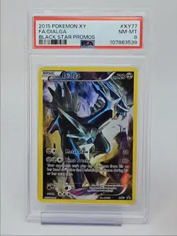 DIALGA 2015 POKEMON XY BLACK STAR PROMO #XY77 PSA 8 Q0004 - Image 1