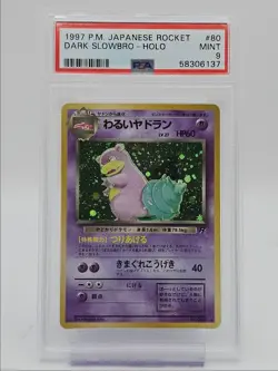 DARK SLOWBRO 1997 POKEMON JAPANESE ROCKET HOLO RARE #080 PSA 9 Q0004 - Image 1