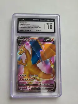 2020 Pokemon Champion's Path ETB Promo Charizard V SWSH050 - CGC GEM MINT 10 - Image 1