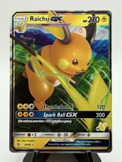Pokemon TCG - Raichu GX 20/68 - Hidden Fates HOLO Ultra Rare - Image 1