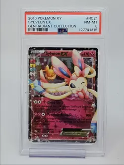 SYLVEON EX 2016 POKEMON GENERATIONS RADIANT COLLECTION RC21/RC32 PSA 8 Q0004 - Image 1