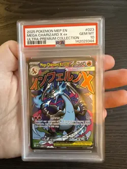 Mega Charizard X EX 023 Black Star Promo 2025 UPC Pokemon PSA 10 Gem Mint - Image 3