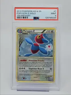 PORYGON-Z 2010 POKEMON HG & SS TRIUMPHANT HOLO RARE 7/102 PSA 9 Q0004 - Image 1