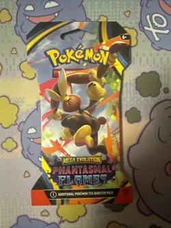 Pokemon TCG Phantasmal Flames Sleeved Booster Pack Factory Sealed - Image 1