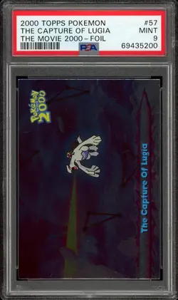 2000 Topps Pokemon The Movie 2000 The Capture of Lugia Holo Foil #57 PSA 9 MINT - Image 1
