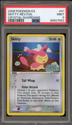 Pokemon Skitty EX Crystal Guardians Reverse Holo #41 PSA 9 Mint - Image 1