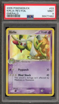 Pokemon Kirlia EX Emerald Reverse Holo #33 PSA 9 Mint - Image 1