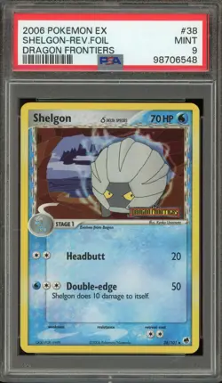 Pokemon Shelgon EX Dragon Frontiers Reverse Holo #38 PSA 9 Mint - Image 1