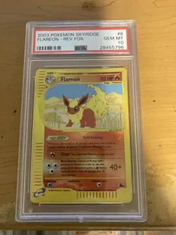 2003 pokemon Skyridge Flareon Reverse Foil psa 10 - Image 1