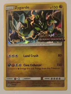 Pokemon TCG Zygarde - SM48 - (Staff) Pre-Release Promo - SM Burning Shadow - NM - Image 1