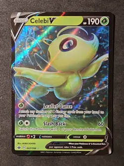 Celebi V 007/198 Full Art Ultra Rare - 2021 Pokemon Chilling Reign NM (1C) - Image 1