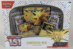 Pokemon TCG SV: Scarlet & Violet 151 Zapdos ex Collection Box | Sealed | 4 Packs - Image 1