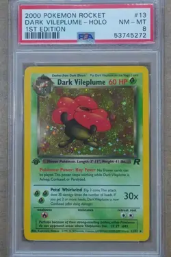 2000 Pokemon Rocket Dark Vileplume Holo 1st Edition #13 PSA 8 SE2874 - Image 1
