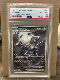 2025 POKEMON MEG EN-MEGA EVOLUTION ILLUSTRATION RARE #150 STEELIX PSA 10 - Image 1