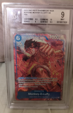 One Piece TCG - Paramount War - Monkey D Luffy op02-062- Alt Art - BGS 9 - Image 1