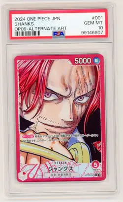 【Shanks】2025 One Piece JPN. OP09-001 Alternate Art #001 GEM MT PSA 10 - Image 1