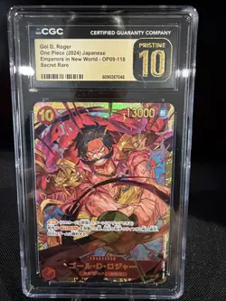 CGC 10 PRISTINE Japanese One Piece 2024 Gol D. Roger OP09-118 A New Emperor - Image 1