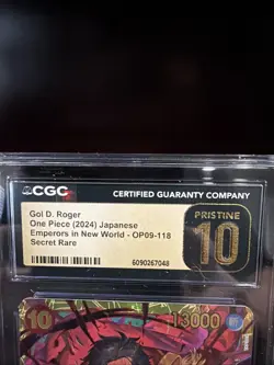CGC 10 PRISTINE Japanese One Piece 2024 Gol D. Roger OP09-118 A New Emperor - Image 3