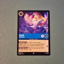 Alice Growing Girl (FABLED) - 160/204 - Super Rare - Disney Lorcana - Image 1