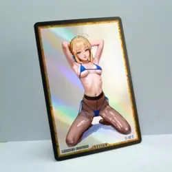 ARTORIA PENDRAGON Waifu Anime Card LIMITED 1/1 Custom TCG Holo T13518 - Image 2