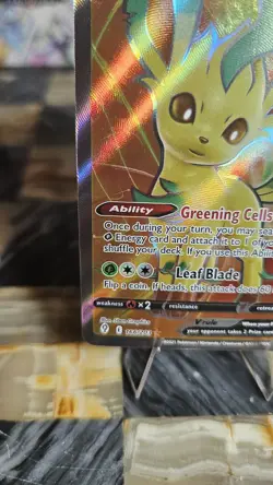 Pokemon TCG Leafeon v Full Art Holo Rare Card 166/203 Evolving Skies - Image 4
