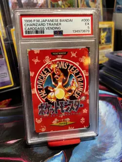 Bandai Charizard Carddass No.000 Pokemon Town Map Card, Japanese Edition PSA 5 - Image 2