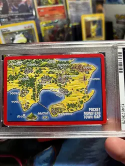 Bandai Charizard Carddass No.000 Pokemon Town Map Card, Japanese Edition PSA 5 - Image 3
