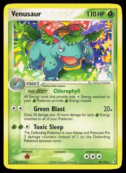 Venusaur 28/100 Rare Non-Holo EX Crystal Guardians Pokemon Card - Image 1