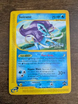 Pokemon TCG Suicune Card WOTC Promo, Regular MP/HP - Image 1