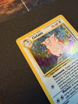 Clefable Jungle 1/64 Holo Rare Pokemon Card heavy played - Image 4
