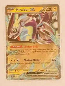 Miraidon ex 028 Sv: Scarlet & Violet Promo Cards Holo Pokemon TCG NM - Image 1