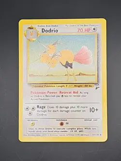 DODRIO 37/130 Pokemon Base Set 2 Pokemon Card WOTC Vintage LP - Image 1