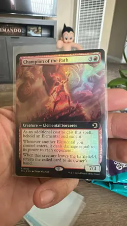 Champion of the Path #362 Showcase Foil MTG Lorwyn Eclipsed ECL Borderless Rare - Image 1